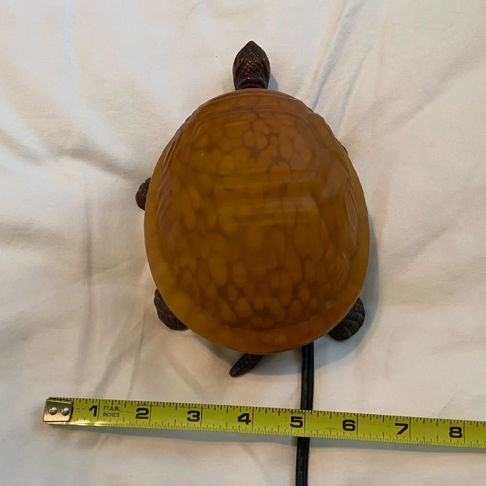 METAL AMBER TURTLE LAMP - Picture 13 of 14